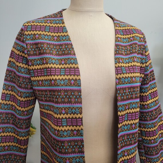 vtg 70s Psychedelic Print Blazer: Vintage Abstrac… - image 4