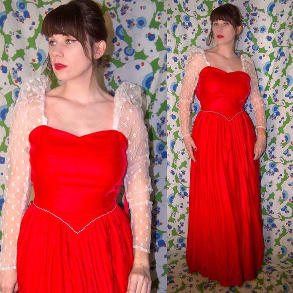 50s off the shoulder flare lace dress