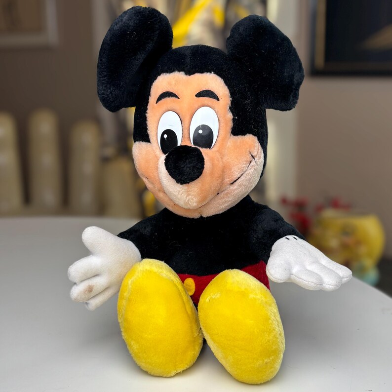 vtg MICKEY MOUSE PLUSH : vintage 12” Disney Stuffed Animal Souvenir image 2