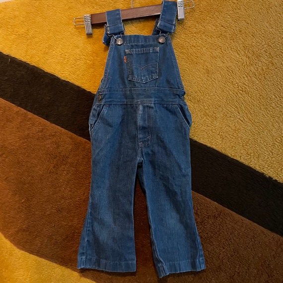vtg 70s levi's overalls size 3T orange tab toddler
