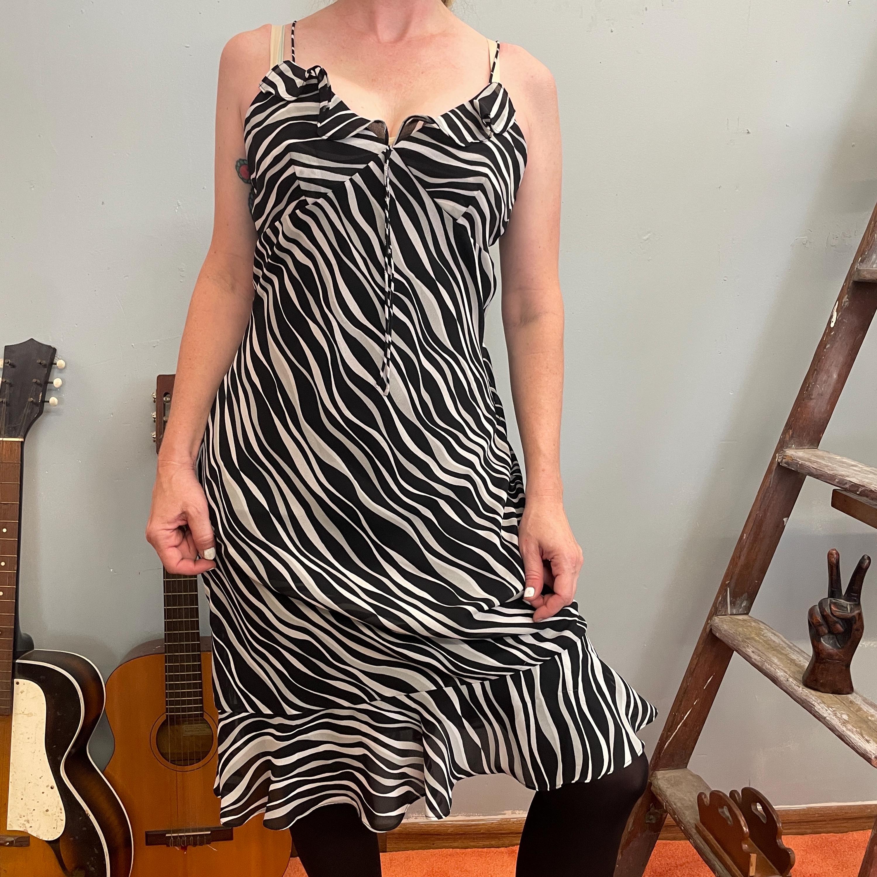 zebra print dress Jluxlabel Infinite Journey Maxi Small (full) 55.5 in Zahara Slip Dress (Brown Zebra),