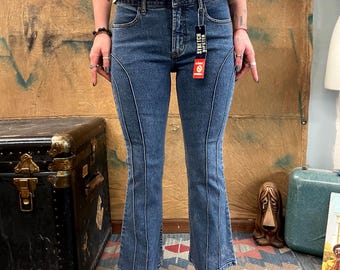vtg DEADSTOCK 90s Lei Flare Leg Jeans, Low Rise Y2K Cropped