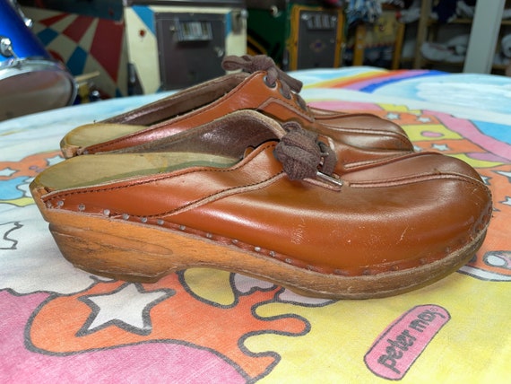 SALE! Vintage Batad Toffeln Wooden Clogs // Hippi… - image 2