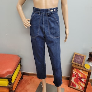 Vintage 80s High Rise Capri Jeans: Freddie&#39;s of Pinewood Dark Wash