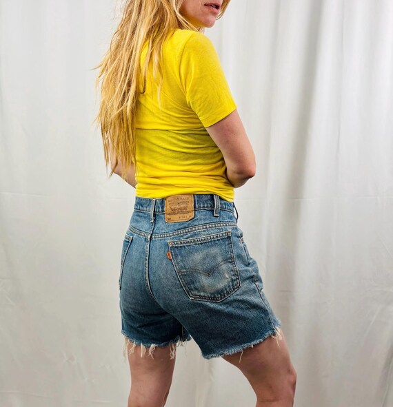 Vtg 70s Levi’s 517 Denim Cut Off Shorts size 34 waist