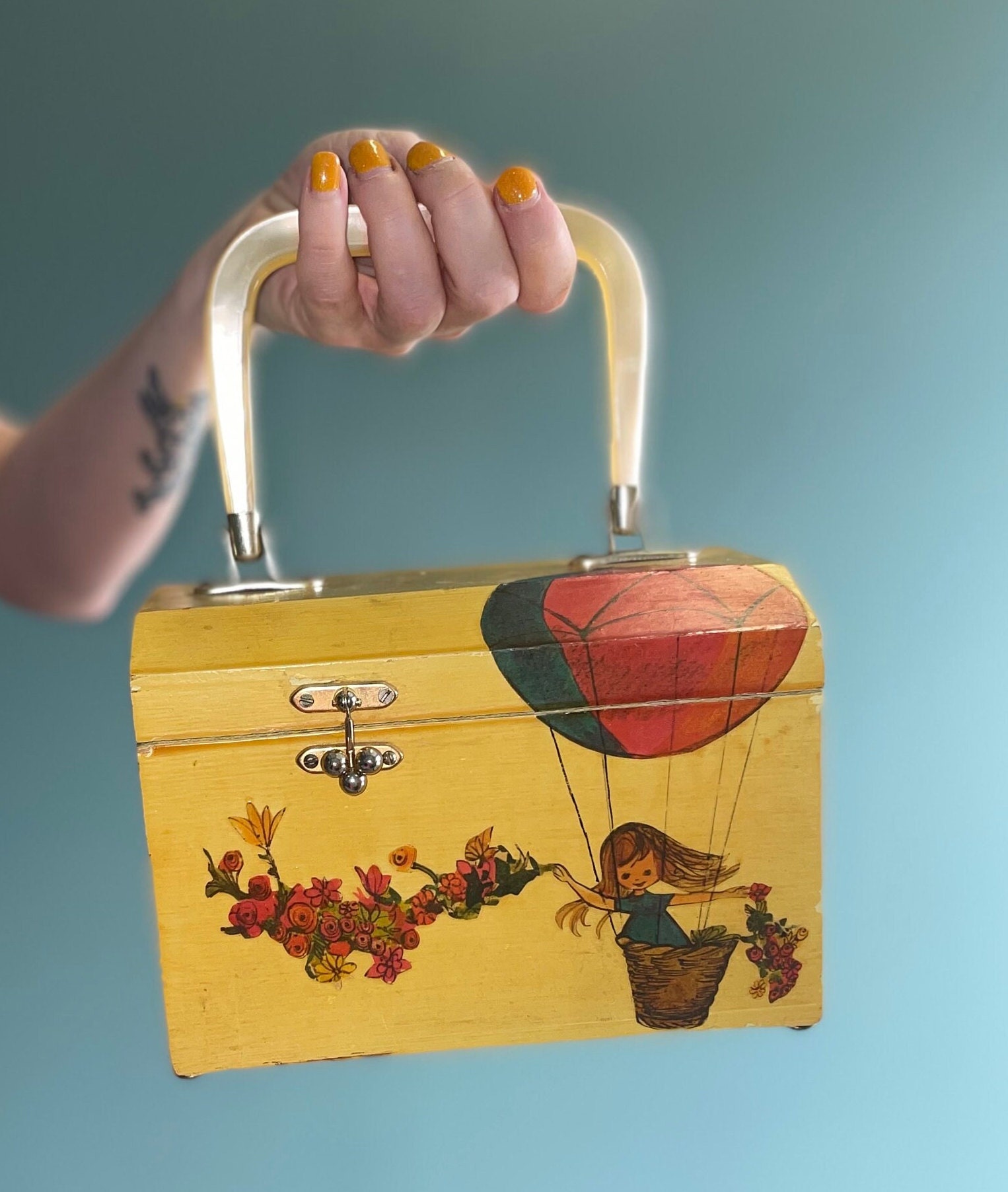 60s Wooden Purse Etsy