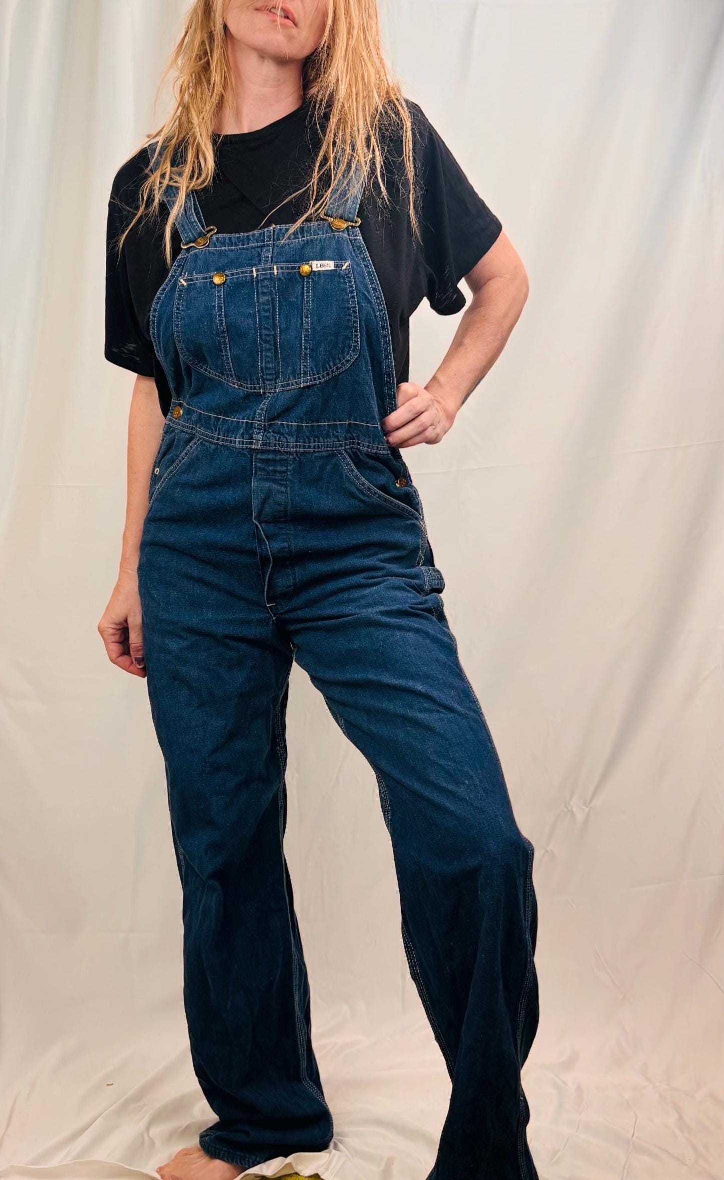 70s Denim Overalls - Etsy