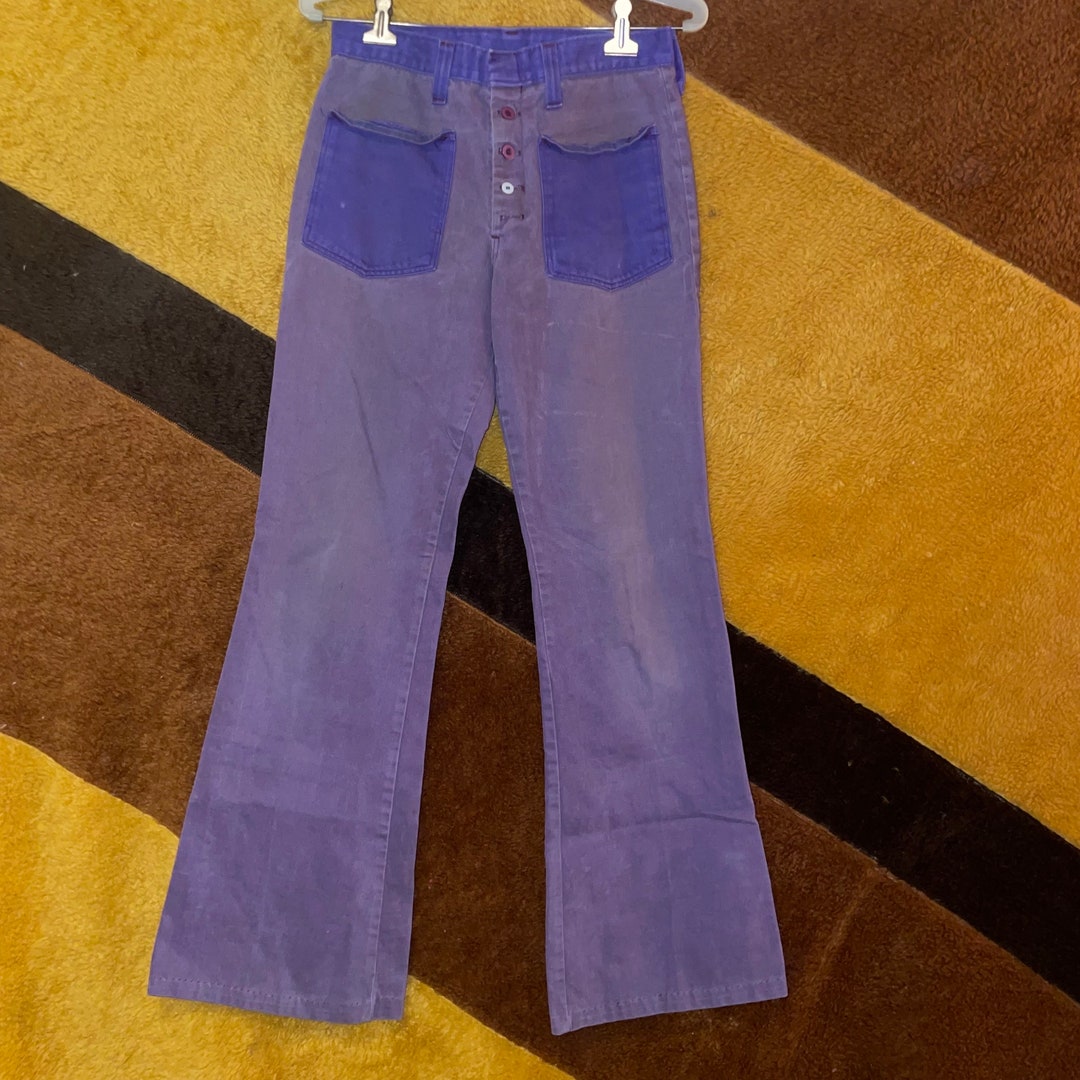 1970s Purple Plaid Tunic Jacket + Pants | XS/S