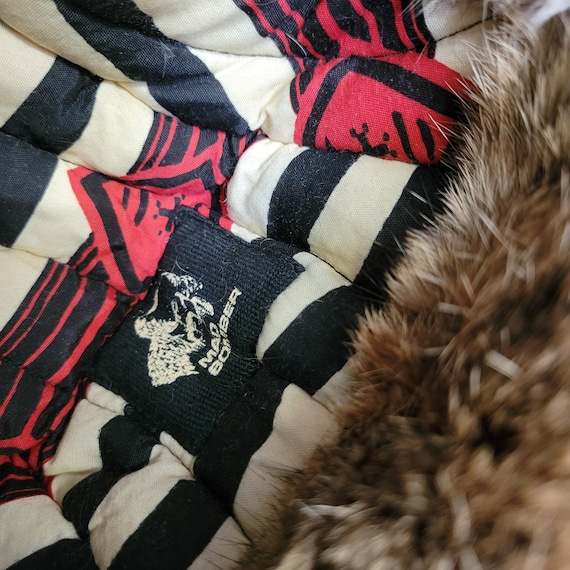 Vintage 90s Mad Bomber Rabbit Fur Aviator Hat: XL Leather Winter