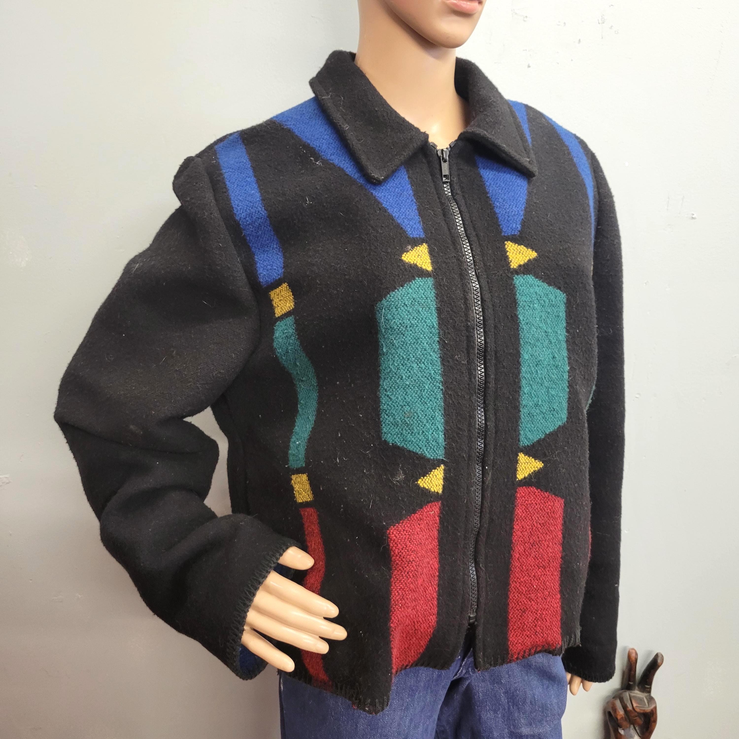 90s Wool Zip Jacket - Etsy