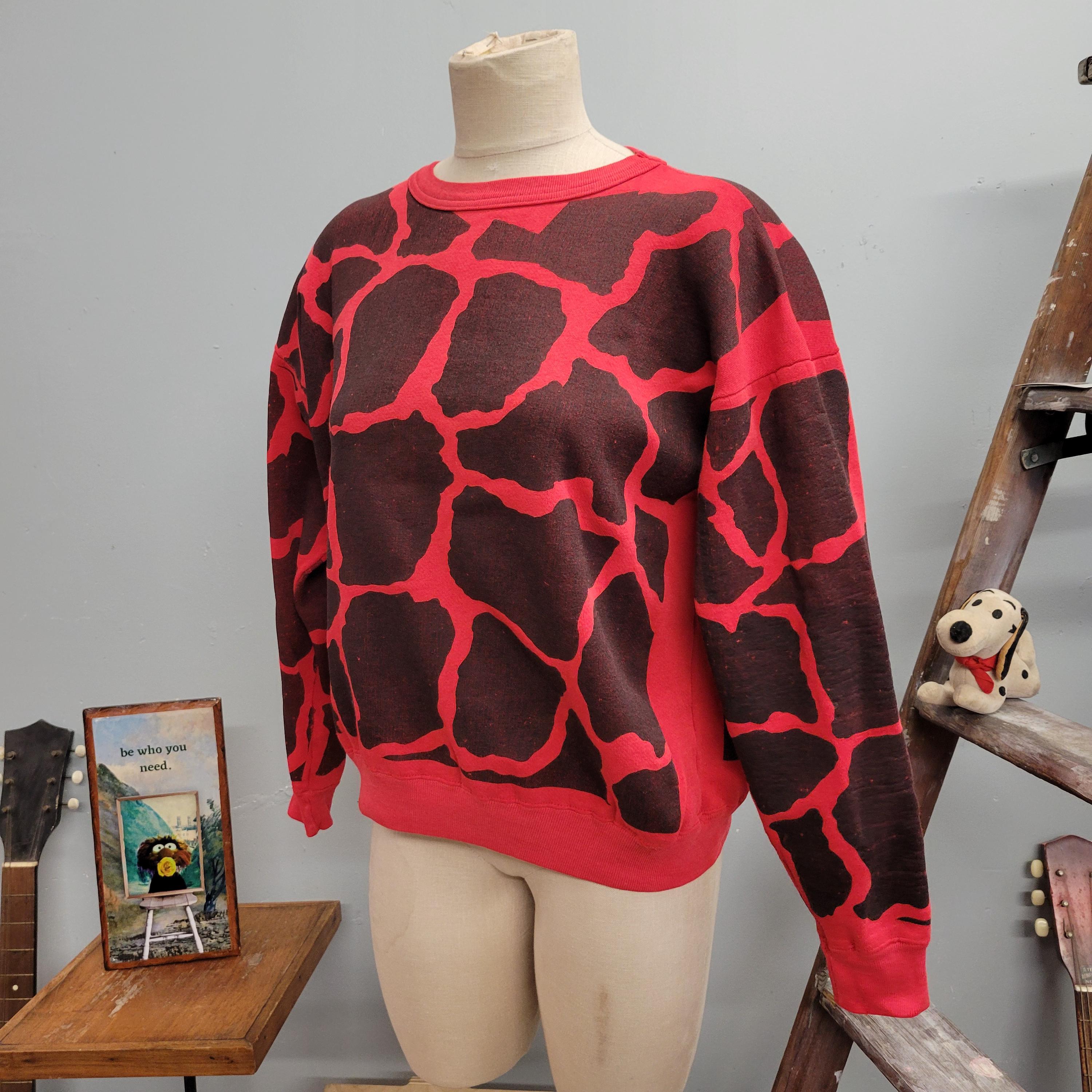 ほぼ新品) louren vintagelike over sweat Vtg 80s LAVA STREAMS SWEATSHIRT // Vintage Instant Glamour