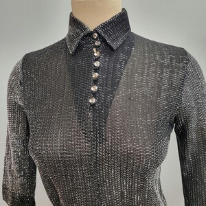 Vintage Lurex Blouse 10 12 14