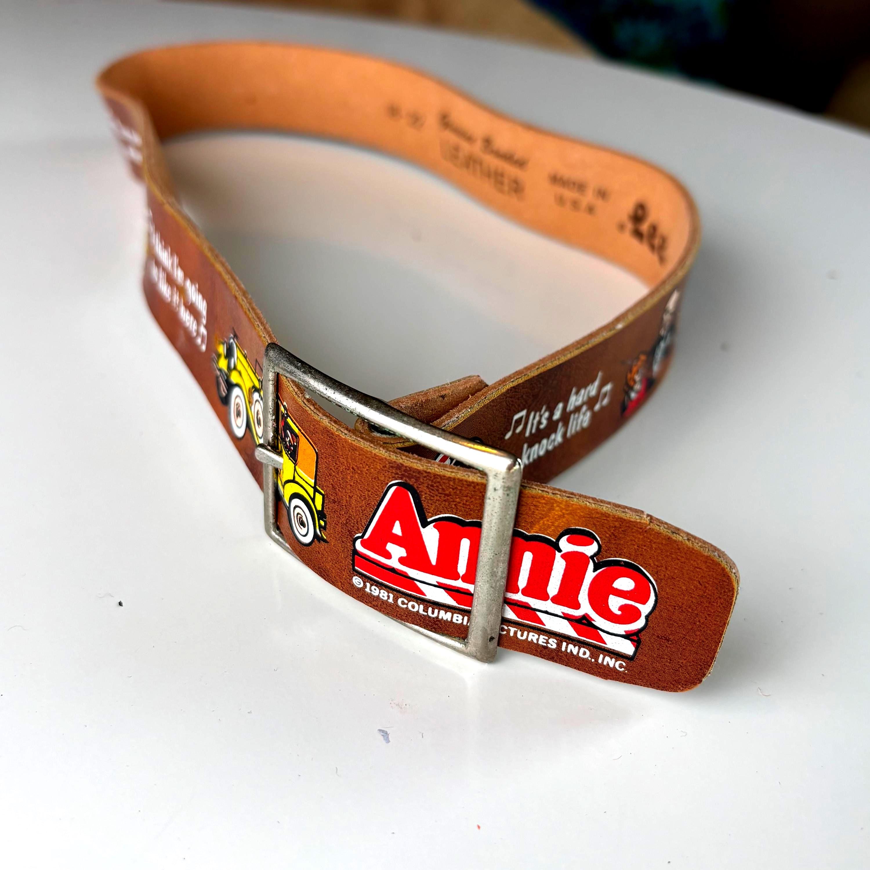 Vintage 1981 Annie Broadway Belt, Lee Bonded Leather XXS - Etsy