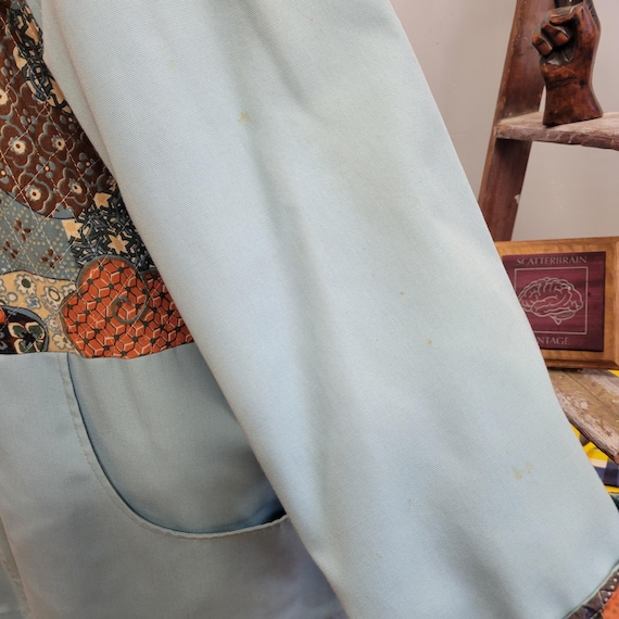Vintage 70s Patchwork Hooded Jacket: Roamans Flor… - image 9