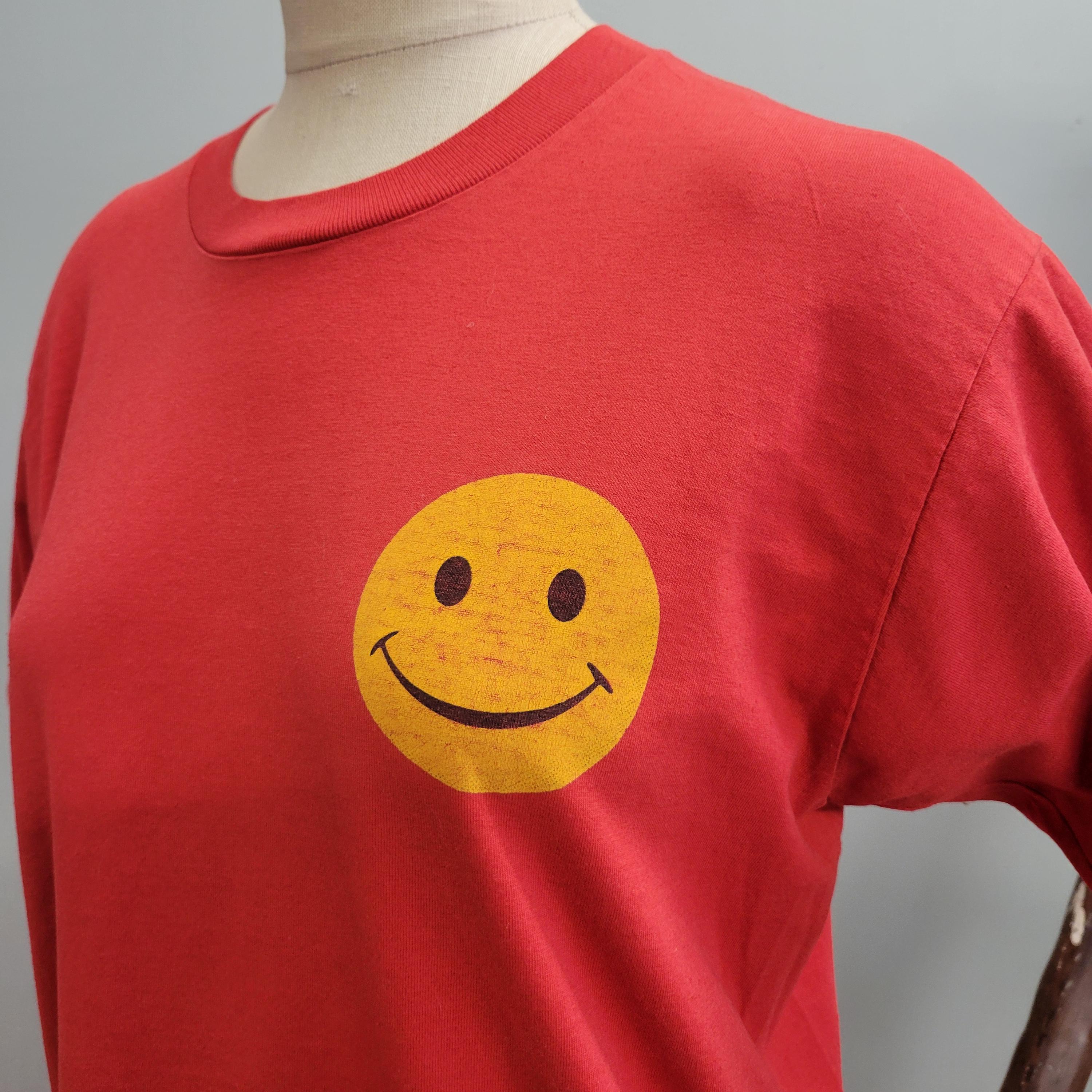 トップス 60s fruits of the loom smiley sweat Vtg 90s DUH FUNNY TSHIRT Vintage Fruit of the Loom Large Unisex