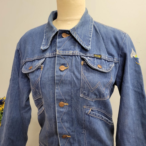 Vtg 70s WRANGLER DENIM JACKET // Vintage Wrangler 40 126PW