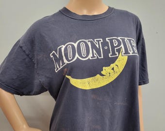80s Distressed Moon Pie T-Shirt: Vintage Bleached Graphic Tee