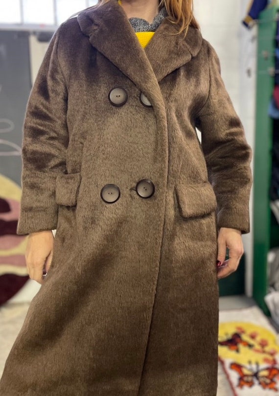 Fuzzy tan coat hotsell