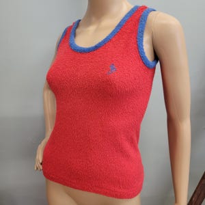 vtg 70s TERRYCLOTH TANK TOP // vintage Jc Penney medium women’s retro summer spring beach sleeveless top soft towel tank top cover up sporty