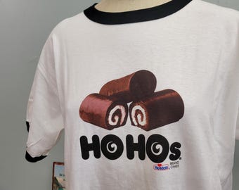 90s HOHOS Snack T-Shirt: Vintage Deadstock Ringer Tee