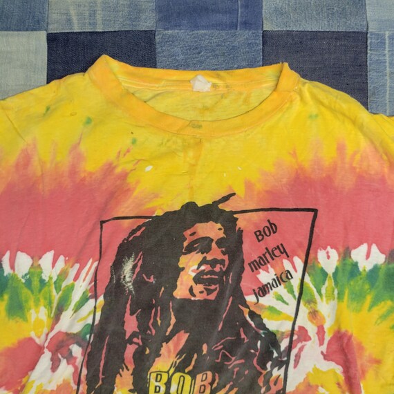Vintage 80s Bob Marley Tie Dye Shirt: Rasta Reggae XL - Etsy