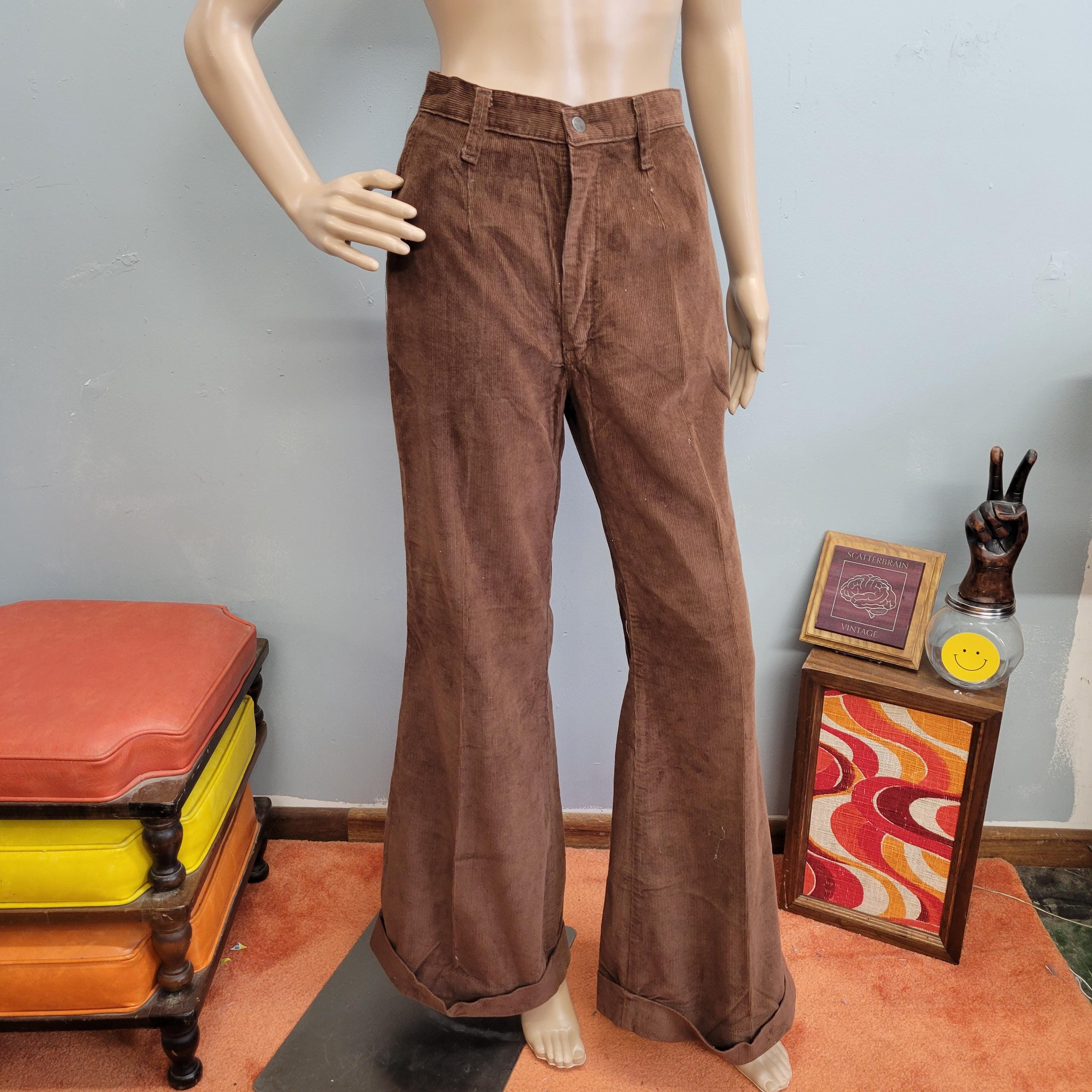 Vtg 70s CORDUROY BELL BOTTOMS // Vintage Jcpenney Fashions Medium 