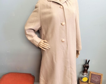 Vtg 50s ROSY BEIGE Swing COAT : Vintage Lorna Lee Pastel Evening
