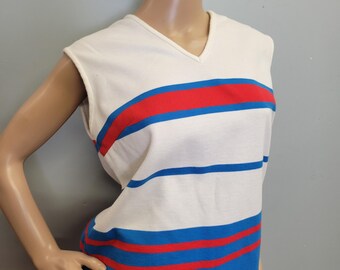 vtg 60s MOD Striped Nautical Top, CATALINA Sportswear Bright Spring Shirt