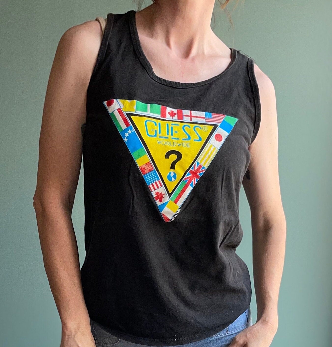 90s Guess Tank Top - Etsy