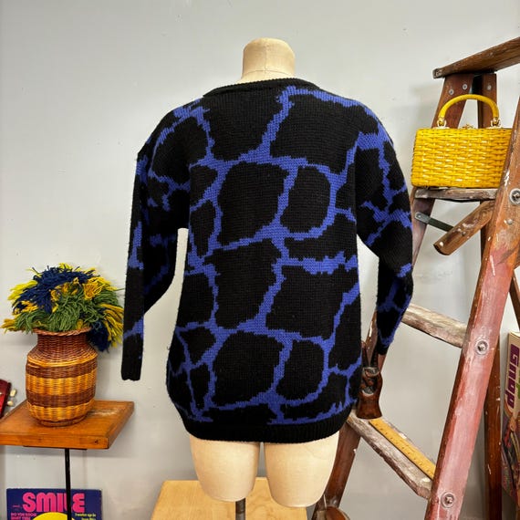 Vintage 80s ESPRIT Abstract Sweater: Oversized Pu… - image 8