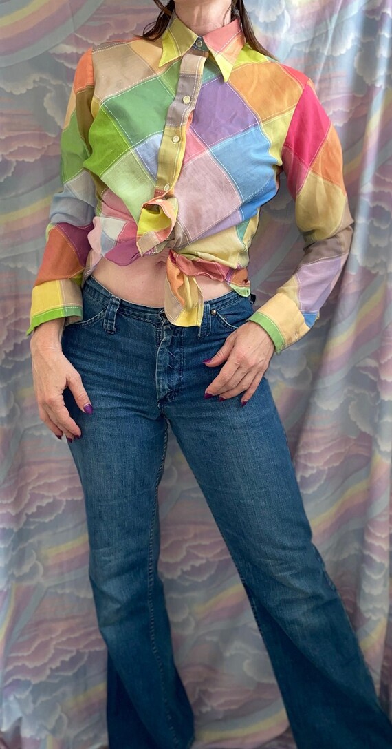 Wrangler WESTERN SHIRT - Camicia - green blue/verde screziato