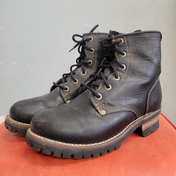 Vintage 90s Skechers Leather Ankle Boots: Women