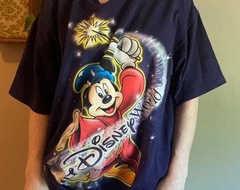 Vtg 90s DISNEY FANTASIA WIZARD // Vintage Magic Kingdom Mickey