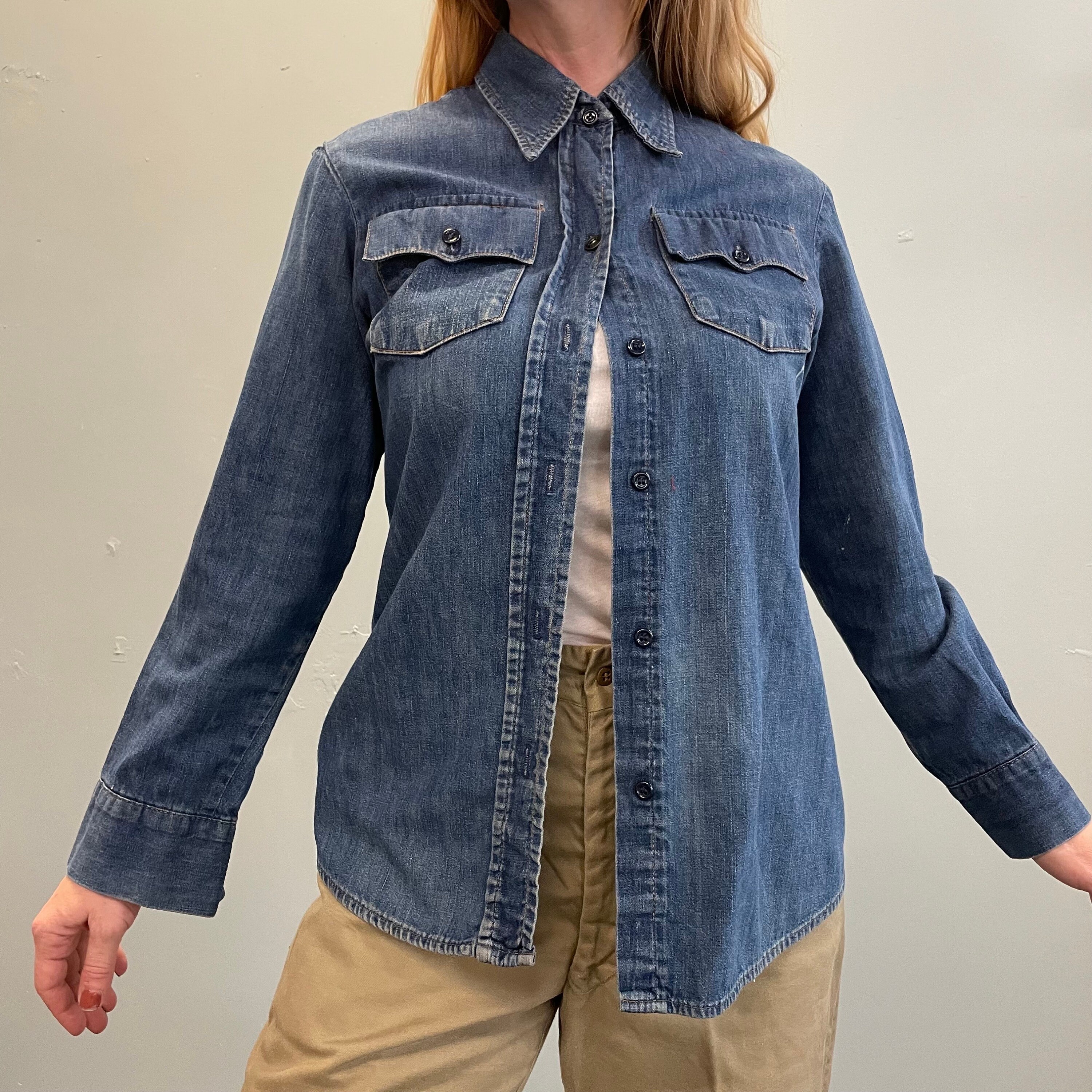 【コンビニ受取対応商品】 70s Vtg LEVIS Nice Chambray Dark Vintage // Jacket Gals FOR ジャケット・アウター