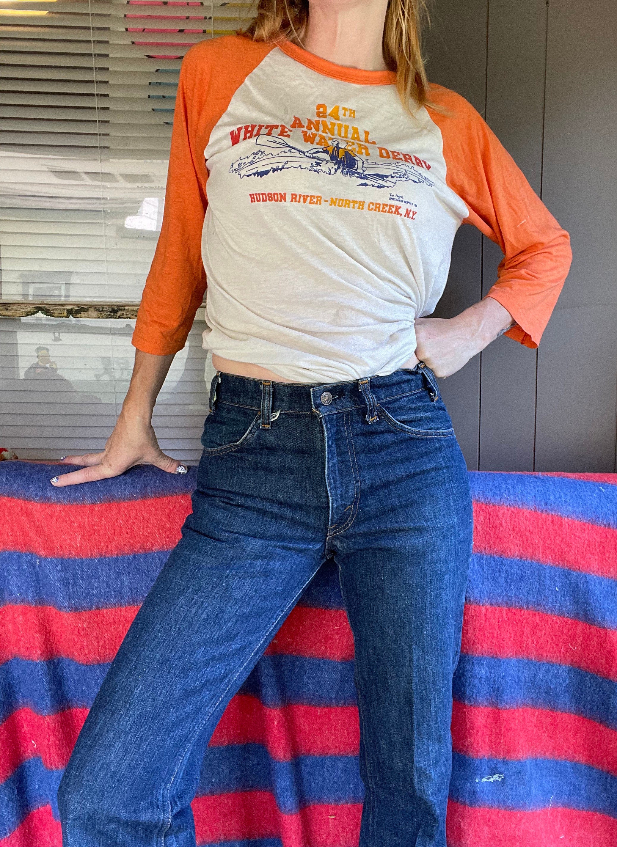 Vintage Levi es 684 0217 Orange Tab Bellbottoms 70er Denim Bell 