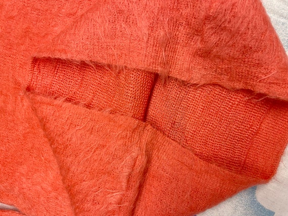 Vintage 60s Orange Mohair Sweater // Shaggy Mohai… - image 6