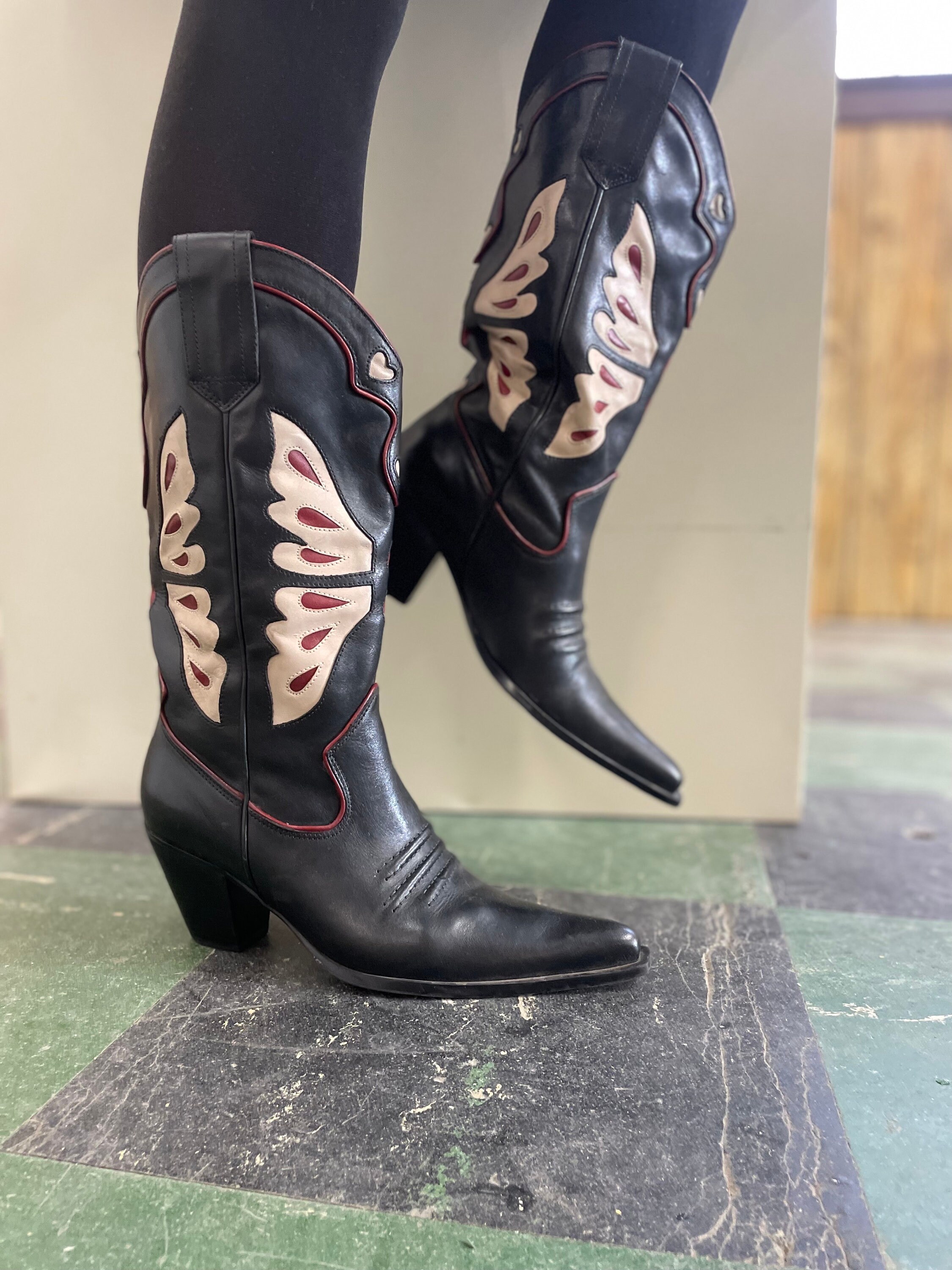 Bottes Moto Homme Grandes Tailles - Style Western Vintage - Chauffantes, Confortables, Slip-on - Pour Usage Quotidien Ou Hiver