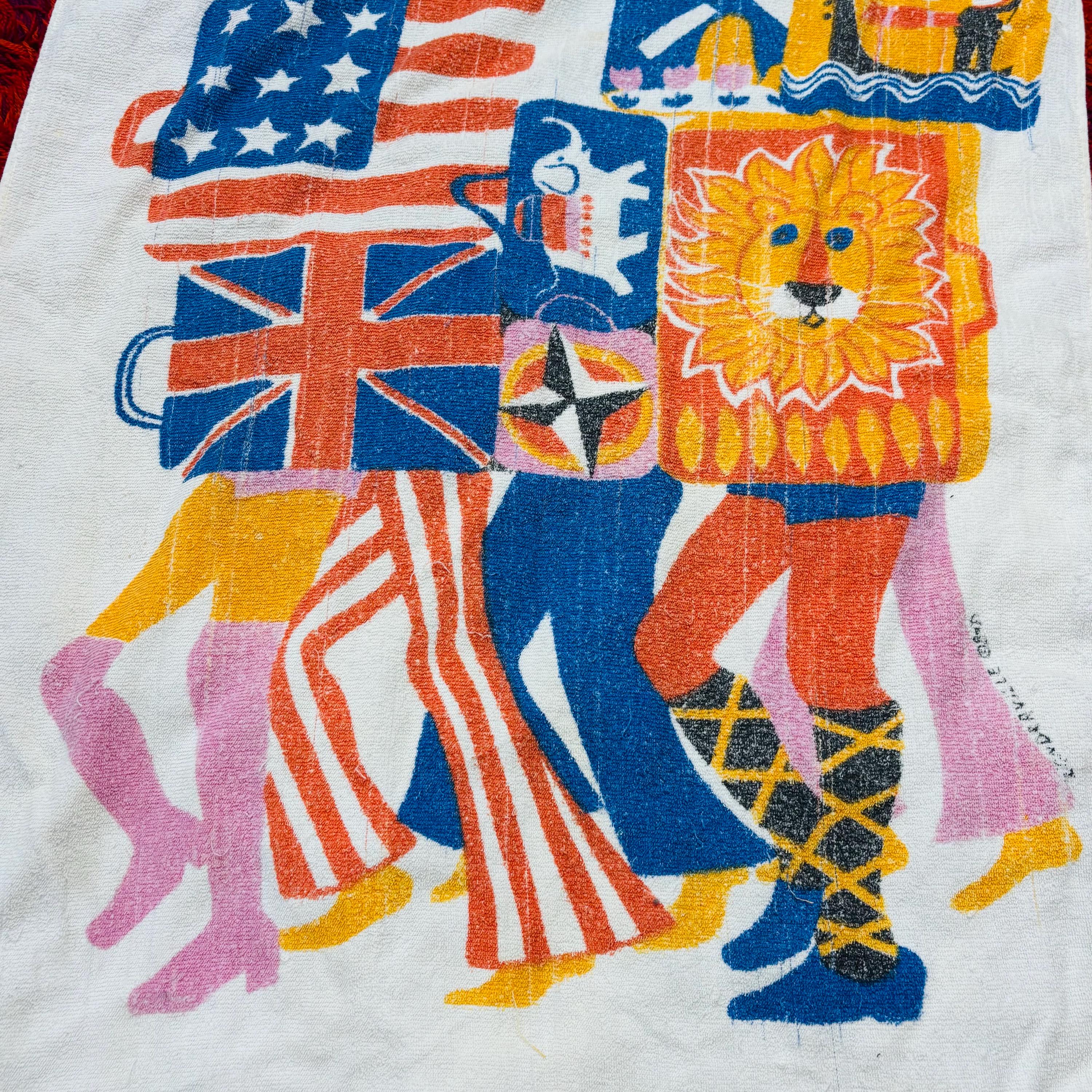 ピーターマックス　ビーチタオル　ビンテージ　サイケ　ヒッピー Peter Max Beach Towel - Etsy