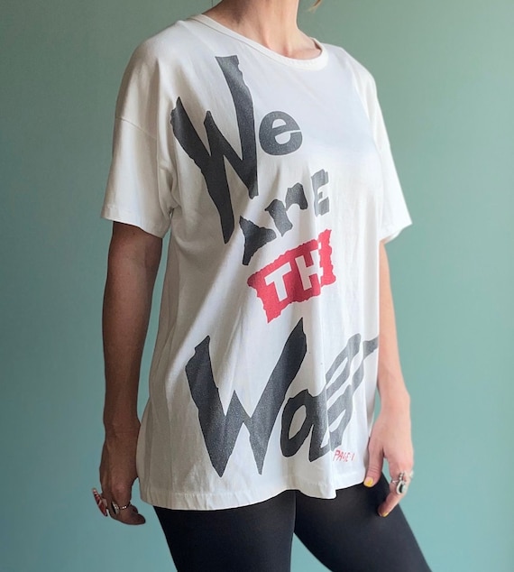 Vintage 80s We are the world shirt / 80s 90s Spel… - image 3