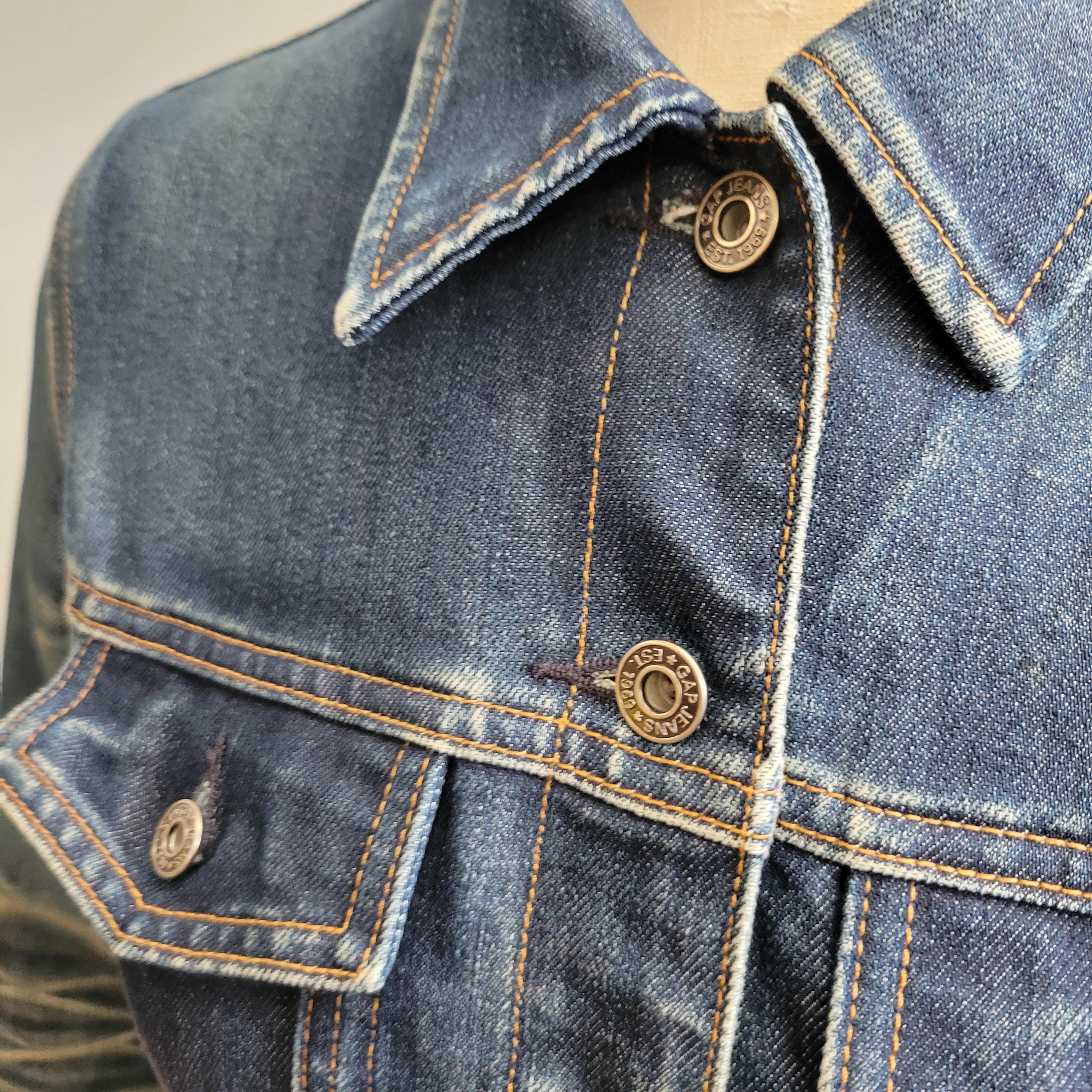Vtg 90s GAP JEAN JACKET : Vintage Small Type 2 Style Y2k 2000s the 