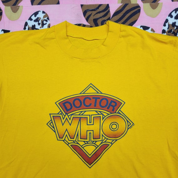 vtg 80s tv show movie DOCTOR WHO dr bbc tshirt ye… - image 1