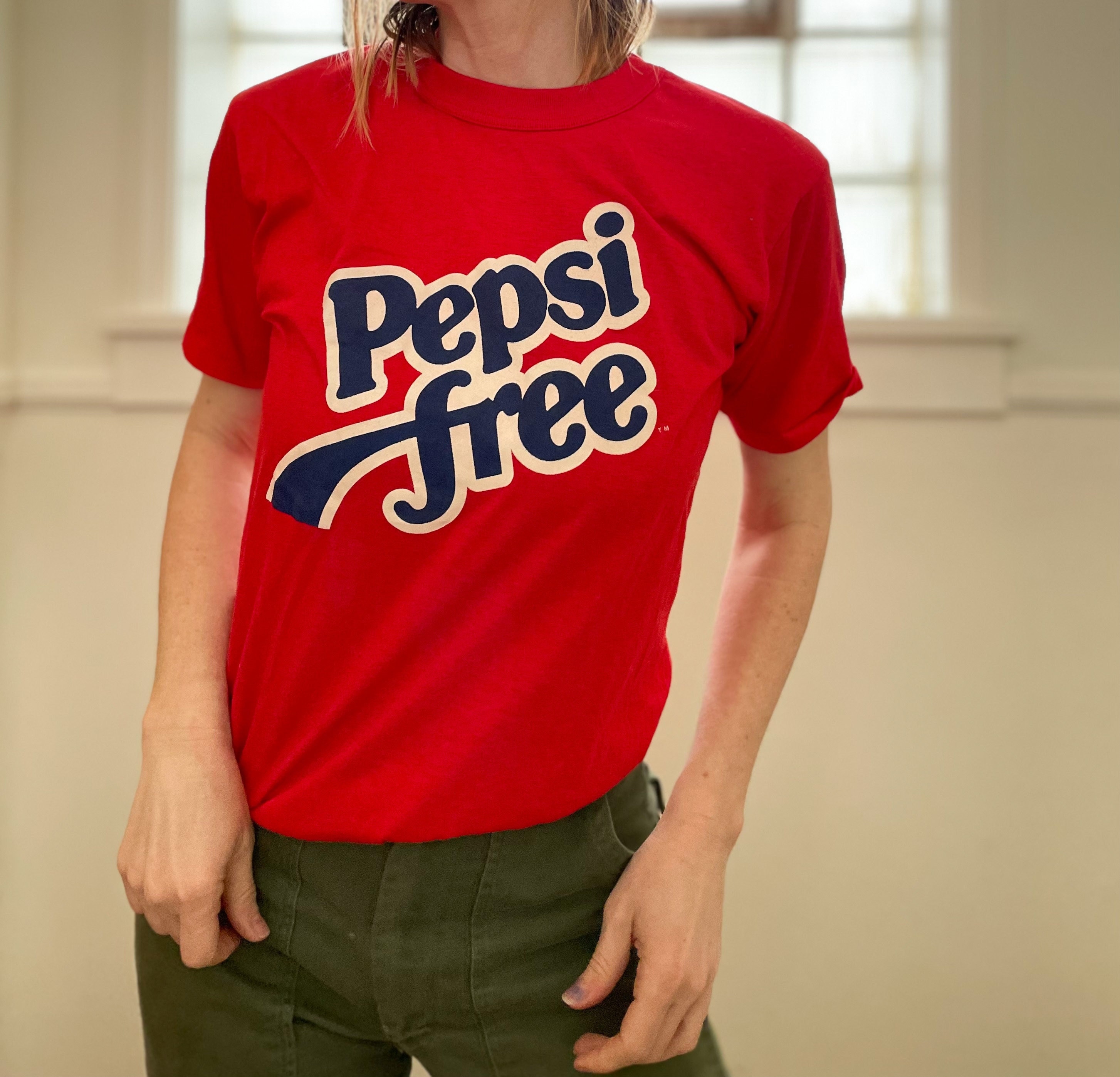 vintage 80s PEPSI COLA CHOICE OF NEW GENERATION SODA LOGO