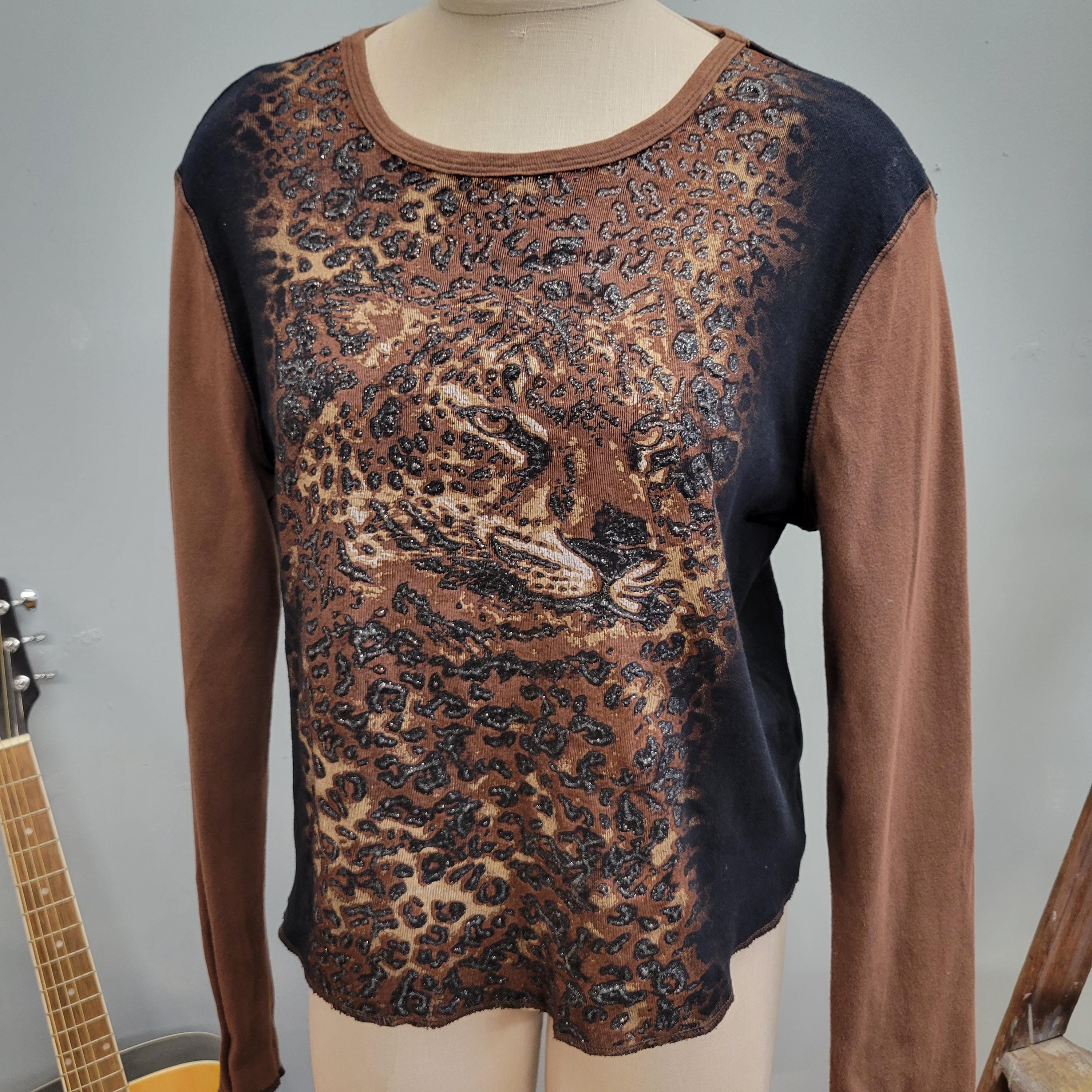 トップス 00s archive leopard shirt ifsixwasnine 00s ifsixwasnine archive gimmick t-shirt IF SIX WAS NINE