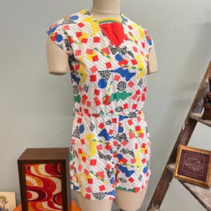 80s Geometric Jumpsuit - Etsy display picture 1