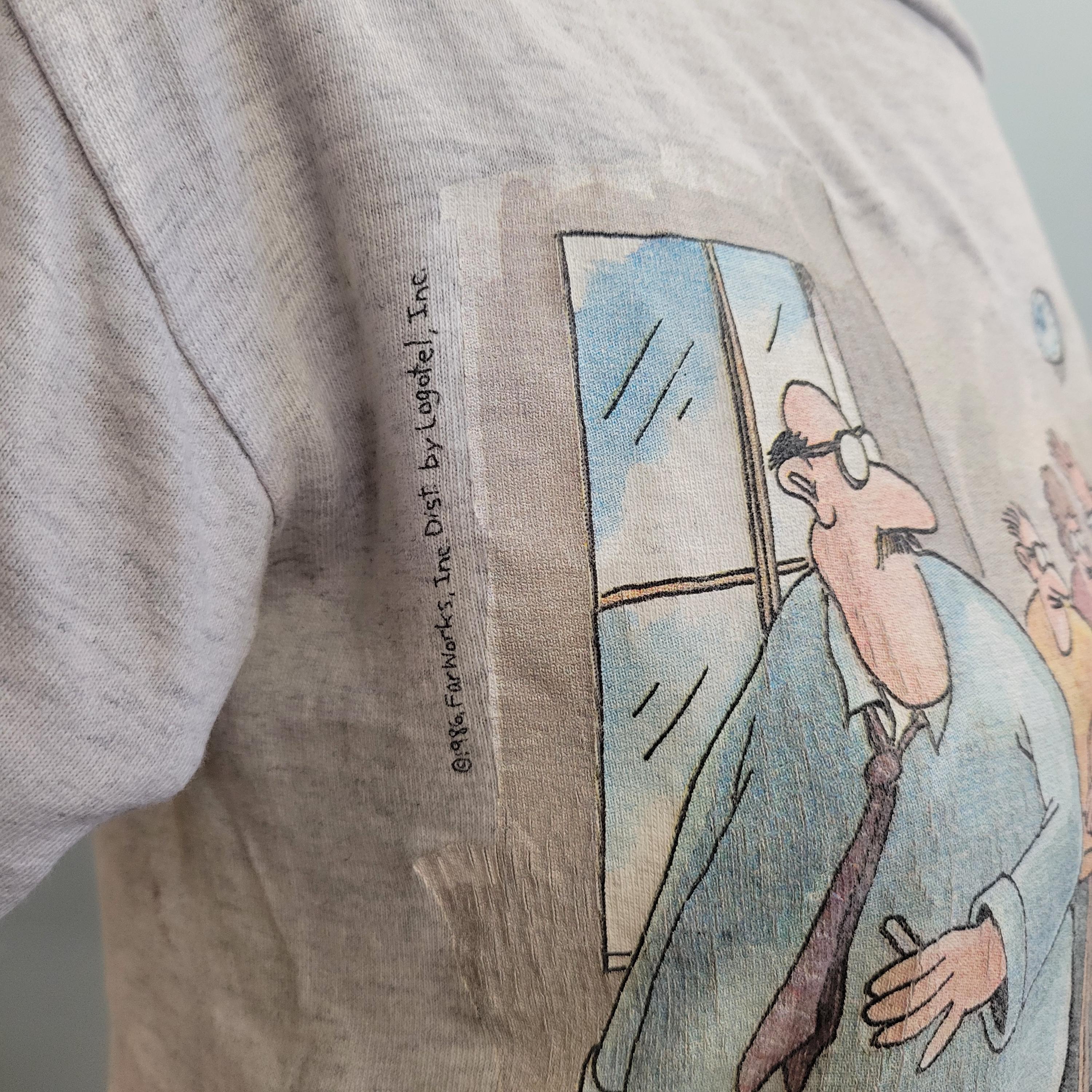 Vintage 80s the Far Side T-shirt: Gary Larson Cartoon Tee Retro