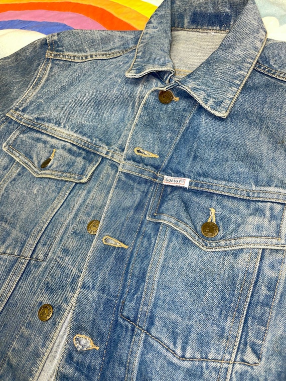 Vintage Guess 90s Nirvana Jacket // 90s Embroider… - image 4