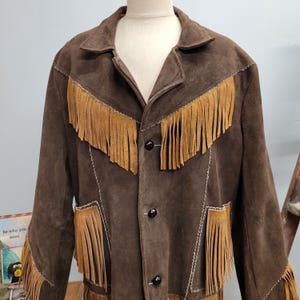 Vintage 70s Suede Fringe Jacket: Western Two-Tone Leather Ranch Coat