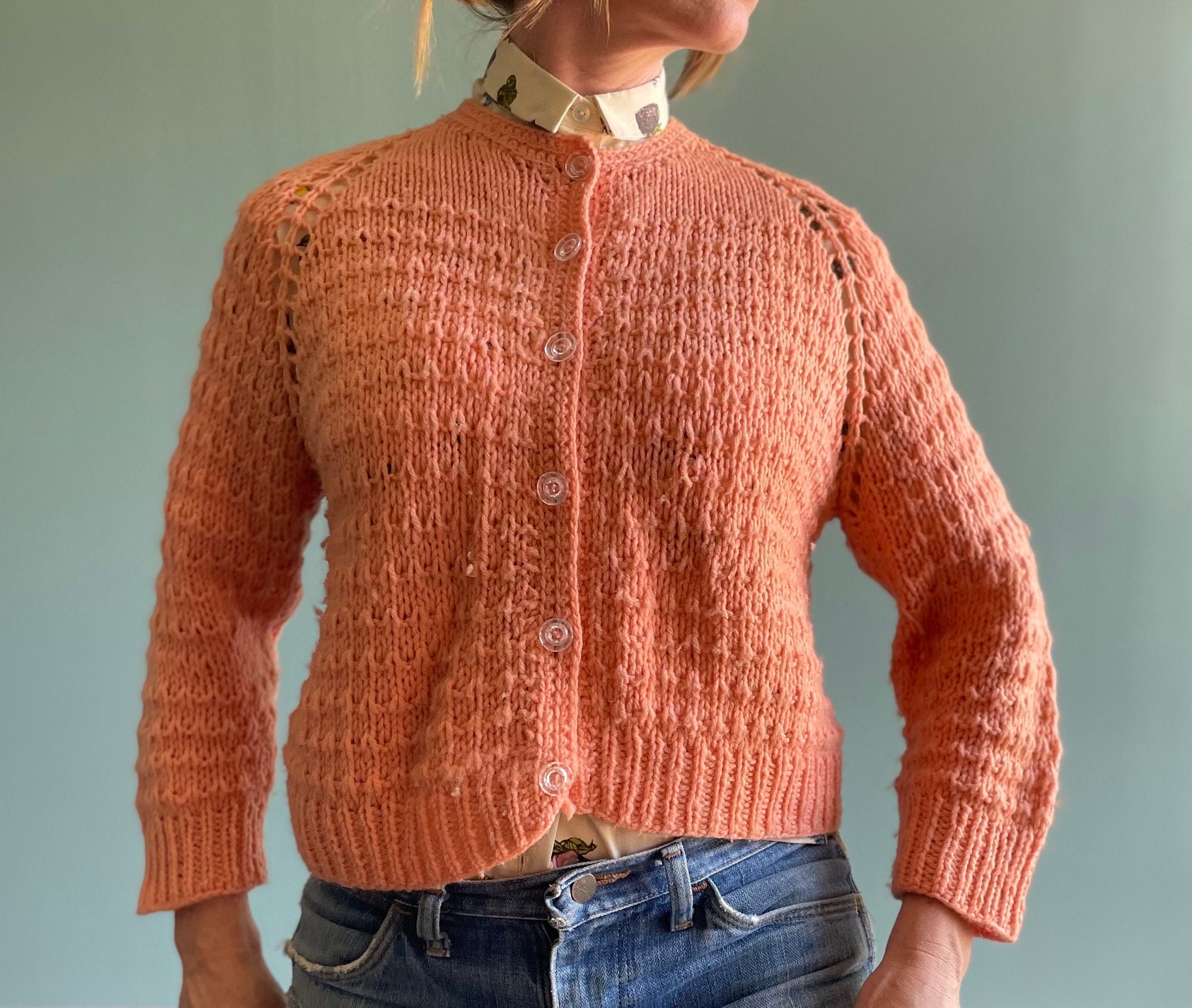 60s Mohair Cardigan - Etsy