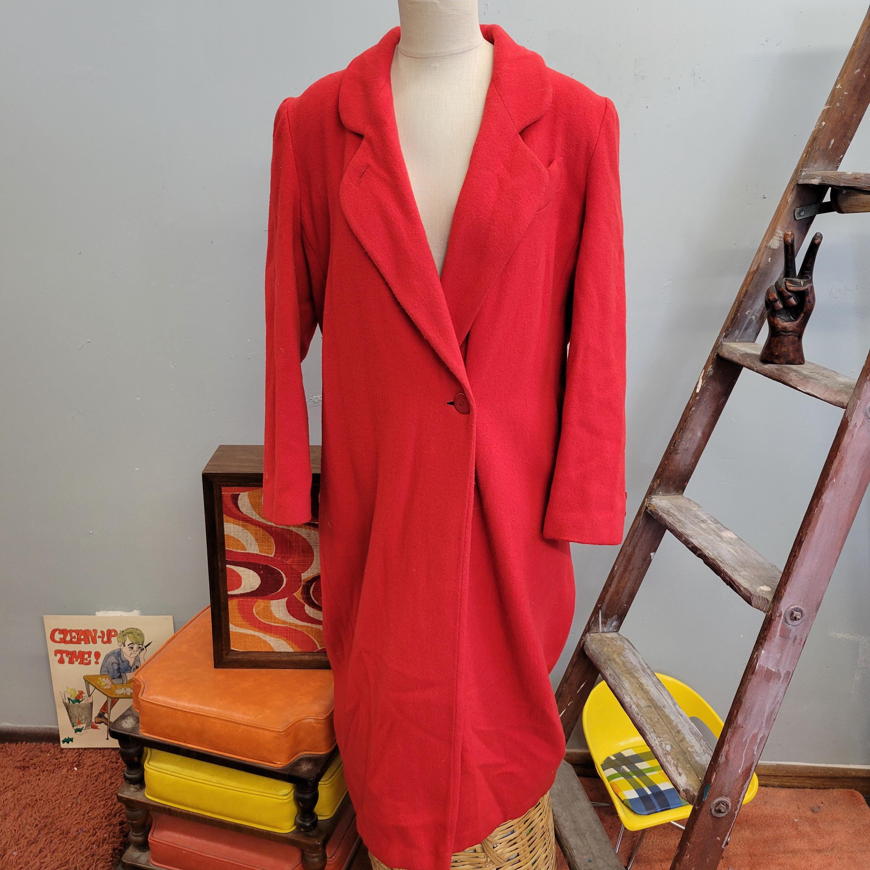 80s Wool Coat - Etsy 80s Wool Coat - Etsy