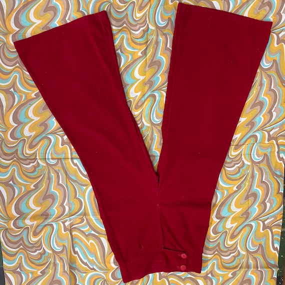 Vintage 70's Super High waisted corduroy bell bot… - image 7